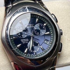 Citizen perpetual calendar Eco Drive, E810-H27074, stainless, small wrist only